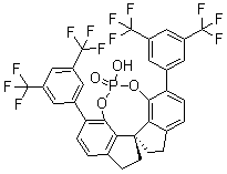 (11aR)-3,7-双[3,5-二(三氟甲基)苯基]-10,11,12,13-四氢-5-羟基-二茚并[7,1-de:1',7'-fg][1,3,2]二氧磷杂八环 5-氧化物分子结构 (CAS 1297613-76-3)