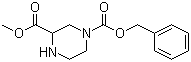 structure of CAS# 129799-11-7, 4-Cbz-piperazine-2-carboxylate methyl ester;Piperazine-1,3-dicarboxylic acid 1-benzyl ester 3-methyl ester