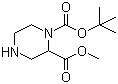 N-Boc-piperazine-2-carboxylic acid methyl ester molecular structure (CAS 129799-15-1)