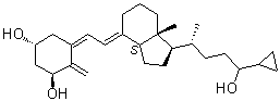 (1alpha,3beta,5Z,7E)-24-Cyclopropyl-9,10-secochola-5,7,10(19)-triene-1,3,24-triol molecular structure (CAS 129831-99-8)