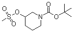 3-(Methylsulfonyloxy)piperidine-1-carboxylic acid tert-butyl ester molecular structure (CAS 129888-60-4)