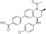 4-[(2S,4R)-1-Acetyl-4-[(4-chlorophenyl)amino]-2-methyl-1,2,3,4-tetrahydro-6-quinolinyl]benzoic acid molecular structure (CAS 1300031-52-0)