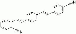 structure of CAS# 13001-38-2, 1-(2-Cyanostyryl)-4-(4-cyanostyryl)benzene;2-[2-[4-[2-(4-Cyanophenyl)vinyl]phenyl]vinyl]benzonitrile; Fluorescent brightener ER-II; C.I.199-2