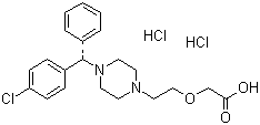 Levocetirizine dihydrochloride molecular structure (CAS 130018-87-0)