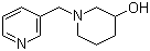 1-(3-Pyridinylmethyl)-3-piperidinol molecular structure (CAS 130054-54-5)