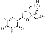 4'-叠氮基胸苷分子结构 (CAS 130108-72-4)