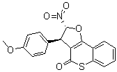 (2R,3R)-rel-2,3-Dihydro-3-(4-methoxyphenyl)-2-nitro-4H-[1]benzothiopyrano[4,3-b]furan-4-one molecular structure (CAS 1301241-12-2)