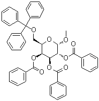 甲基 6-O-(三苯基甲基)-alpha-D-吡喃半乳糖苷三苯甲酸酯分子结构 (CAS 130163-39-2)