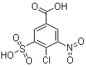 4-氯-3-硝基-5-磺基苯甲酸分子结构 (CAS 130262-91-8)
