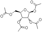 structure of CAS# 13035-61-5, beta-D-Ribofuranose 1,2,3,5-tetraacetate;1,2,3,5-Tetra-O-acetyl-D-ribofuranose; 1,2,3,5-tetraacetyl-beta-D-ribofuranose