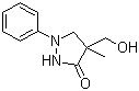 structure of CAS# 13047-13-7, Dimezone S;4-Hydroxymethyl-4-methyl-1-phenyl-3-pyrazolidone
