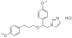 1-[2-(4-Methoxyphenyl)-2-[3-(4-methoxyphenyl)propoxy]ethyl]-1H-imidazole monohydrochloride molecular structure (CAS 130495-35-1)