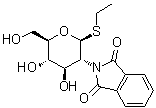 Ethyl 2-deoxy-2-(1,3-dihydro-1,3-dioxo-2H-isoindol-2-yl)-1-thio-beta-D-glucopyranoside molecular structure (CAS 130539-43-4)