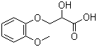 2-Hydroxy-3-(2-methoxyphenoxy)propanoic acid molecular structure (CAS 13057-65-3)