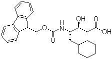 structure of CAS# 130597-31-8, Fmoc-(3S,4S)-4-Amino-3-hydroxy-5-cyclohexylpentanoic acid;Fmoc-ACHPA-OH