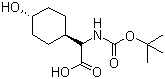 (R)-2-(叔丁氧羰基氨基)-2-((1R,4R)-4-羟基环己基)乙酸分子结构 (CAS 130624-89-4)