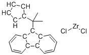 Isopropylidene(cyclopentadienyl-9-fluorenyl) zirconium dichloride molecular structure (CAS 130638-44-7)