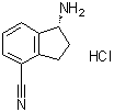 (1R)-1-Amino-2,3-dihydro-1H-indene-4-carbonitrile hydrochloride (1:1) molecular structure (CAS 1306763-29-0)