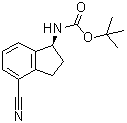 N-[(1S)-4-Cyano-2,3-dihydro-1H-inden-1-yl]carbamic acid 1,1-dimethylethyl ester molecular structure (CAS 1306763-31-4)