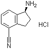 (1S)-1-Amino-2,3-dihydro-1H-indene-4-carbonitrile hydrochloride (1:1) molecular structure (CAS 1306763-57-4)