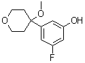3-Fluoro-5-(tetrahydro-4-methoxy-2H-pyran-4-yl)phenol molecular structure (CAS 130723-09-0)