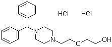 Decloxizine hydrochloride molecular structure (CAS 13073-96-6)