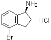 结构式 CAS# 1307873-37-5, (1S)-4-溴-2,3-二氢-1H-茚-1-胺盐酸盐