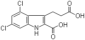 结构式 CAS# 130798-51-5, 2-羧基-4,6-二氯-1H-吲哚-3-丙酸