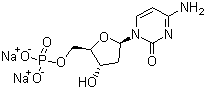 2'-脱氧胞苷-5'-磷酸二钠分子结构 (CAS 13085-50-2)