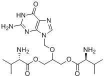 Bis(L-Valine) Ester Ganciclovir TFA Salt molecular structure (CAS 130914-71-5)