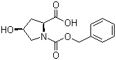 (2S,4S)-1-(Benzyloxycarbonyl)-4-hydroxypyrrolidine-2-carboxylic acid molecular structure (CAS 130930-25-5)