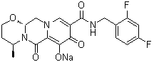 (4S,12aR)-N-[(2,4-Difluorophenyl)methyl]-3,4,6,8,12,12a-hexahydro-7-hydroxy-4-methyl-6,8-dioxo-2H-pyrido[1',2':4,5]pyrazino[2,1-b][1,3]oxazine-9-carboxamide sodium salt (1:1) molecular structure (CAS 1309575-43-6)