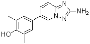 4-(2-Amino[1,2,4]triazolo[1,5-a]pyridin-6-yl)-2,6-dimethylphenol molecular structure (CAS 1309682-18-5)