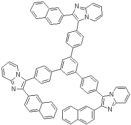 1,3,5-Tri[4-3'-(2'-naphthalenyl-1-azaindolizyl)phenyl]benzene molecular structure (CAS 1309924-72-8)