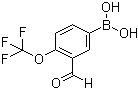 structure of CAS# 1310383-91-5, [3-Formyl-4-(trifluoromethoxy)phenyl]boronic acid