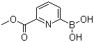 structure of CAS# 1310404-17-1, (6-(Methoxycarbonyl)pyridin-2-yl)boronic acid