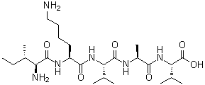 L-Isoleucyl-L-lysyl-L-valyl-L-alanyl-L-valine molecular structure (CAS 131167-89-0)