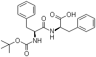 结构式 CAS# 13122-90-2, Boc-L-苯丙氨酰-苯丙氨酸; 叔丁氧羰基-L-苯丙氨酰-苯丙氨酸