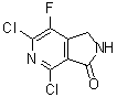 structure of CAS# 1312693-69-8, 4,6-Dichloro-7-fluoro-1H-pyrrolo[3,4-c]pyridin-3(2H)-one