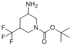 Tert-butyl 3-amino-5-(trifluoromethyl)piperidine-1-carboxylate molecular structure (CAS 1312806-22-6)