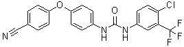 N-[4-Chloro-3-(trifluoromethyl)phenyl]-N'-[4-(4-cyanophenoxy)phenyl]urea molecular structure (CAS 1313019-65-6)