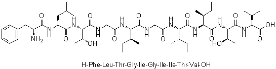 L-Phenylalanyl-L-leucyl-L-threonylglycyl-L-isoleucylglycyl-L-isoleucyl-L-isoleucyl-L-threonyl-L-valine molecular structure (CAS 1313507-85-5)