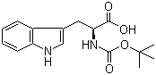 structure of CAS# 13139-14-5, N-[(tert-Butoxy)carbonyl]-L-tryptophan;N-BOC-L-Tryptophane
