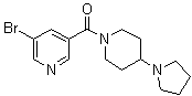 (5-Bromo-3-pyridinyl)[4-(1-pyrrolidinyl)-1-piperidinyl]methanone molecular structure (CAS 1314241-44-5)
