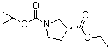 Ethyl (R)-1-tert-butoxycarbonyl-3-pyrrolidinecarboxylate molecular structure (CAS 1314419-65-2)