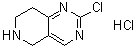 structure of CAS# 1314723-39-1, 2-Chloro-5,6,7,8-tetrahydropyrido[4,3-d]pyrimidine hydrochloride (1:1)