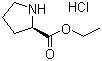 D-脯氨酸乙酯盐酸盐分子结构 (CAS 131477-20-8)