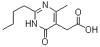 结构式 CAS# 1315478-16-0, 2-丁基-1,6-二氢-4-甲基-6-氧代-5-嘧啶乙酸