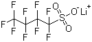 结构式 CAS# 131651-65-5, 全氟丁基磺酸锂