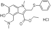 Arbidol hydrochloride molecular structure (CAS 131707-23-8)